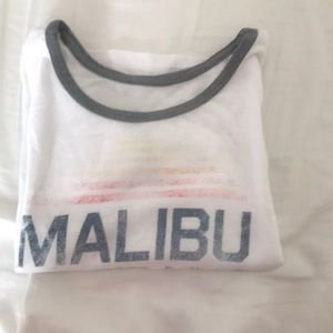 distressed  cropped graphic tee